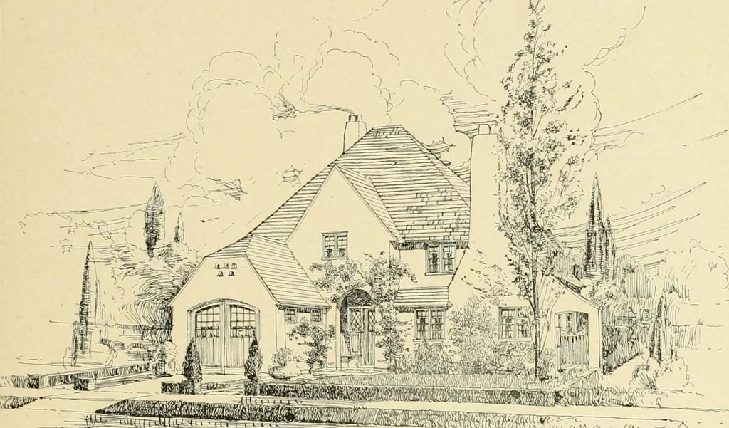 An illustration from The Natco suburban house and garage : attractive economical durable fireproof, 1915, leaf 18