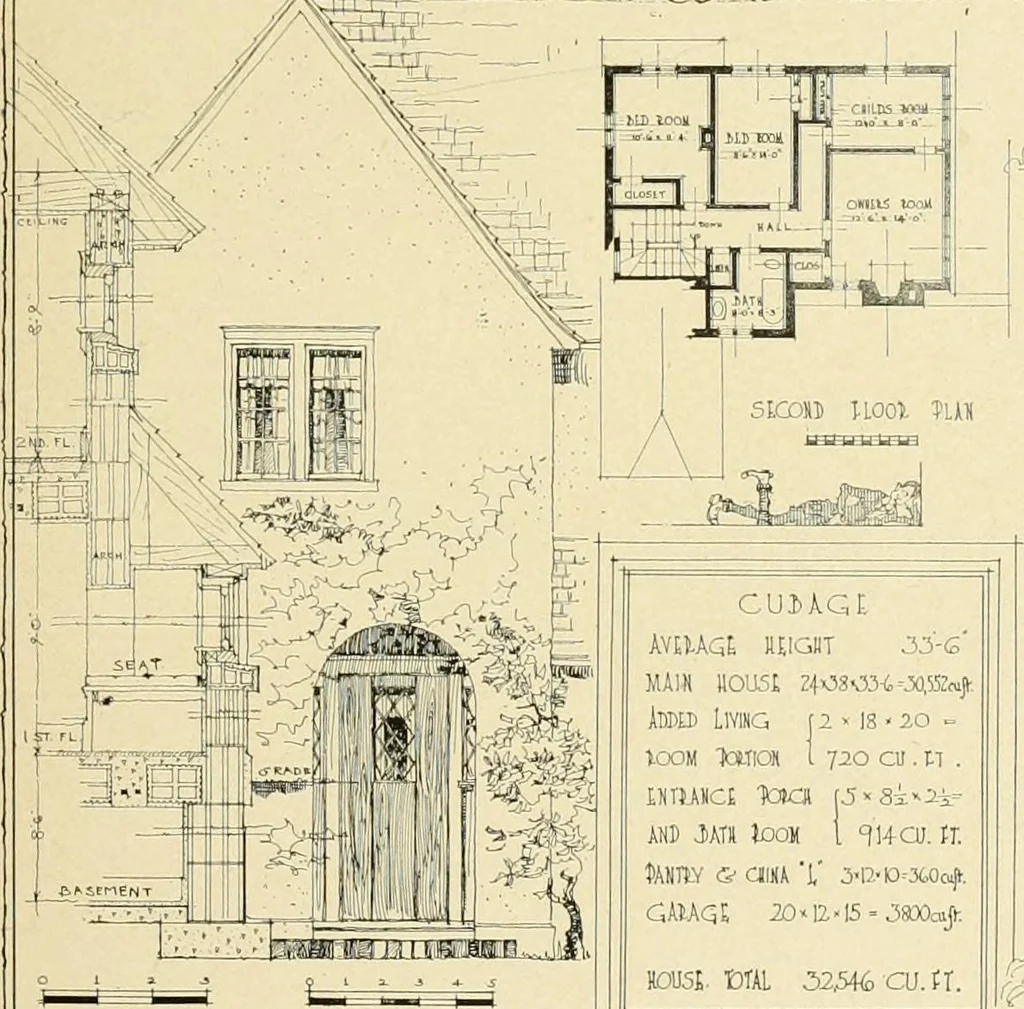 An illustration from The Natco suburban house and garage : attractive economical durable fireproof, 1915, leaf 18