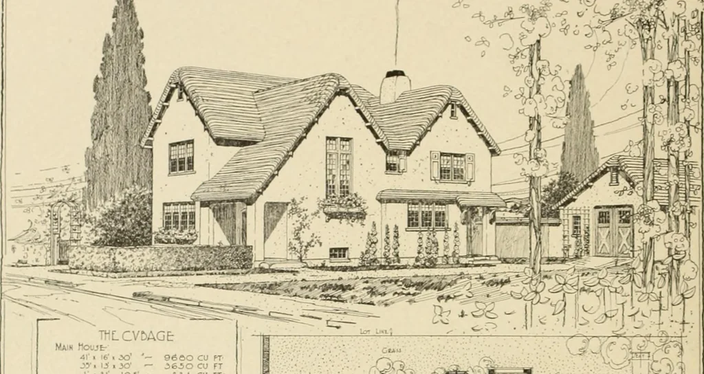 An illustration from The Natco suburban house and garage : attractive economical durable fireproof, 1915, leaf 19