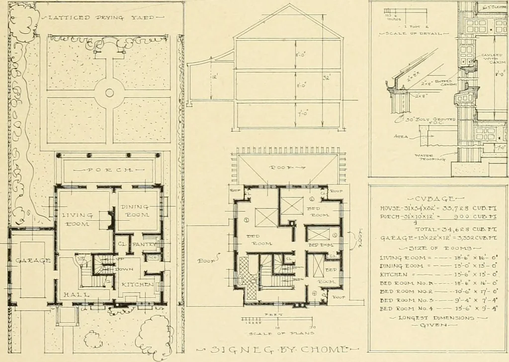 An illustration from The Natco suburban house and garage : attractive economical durable fireproof, 1915, leaf 22