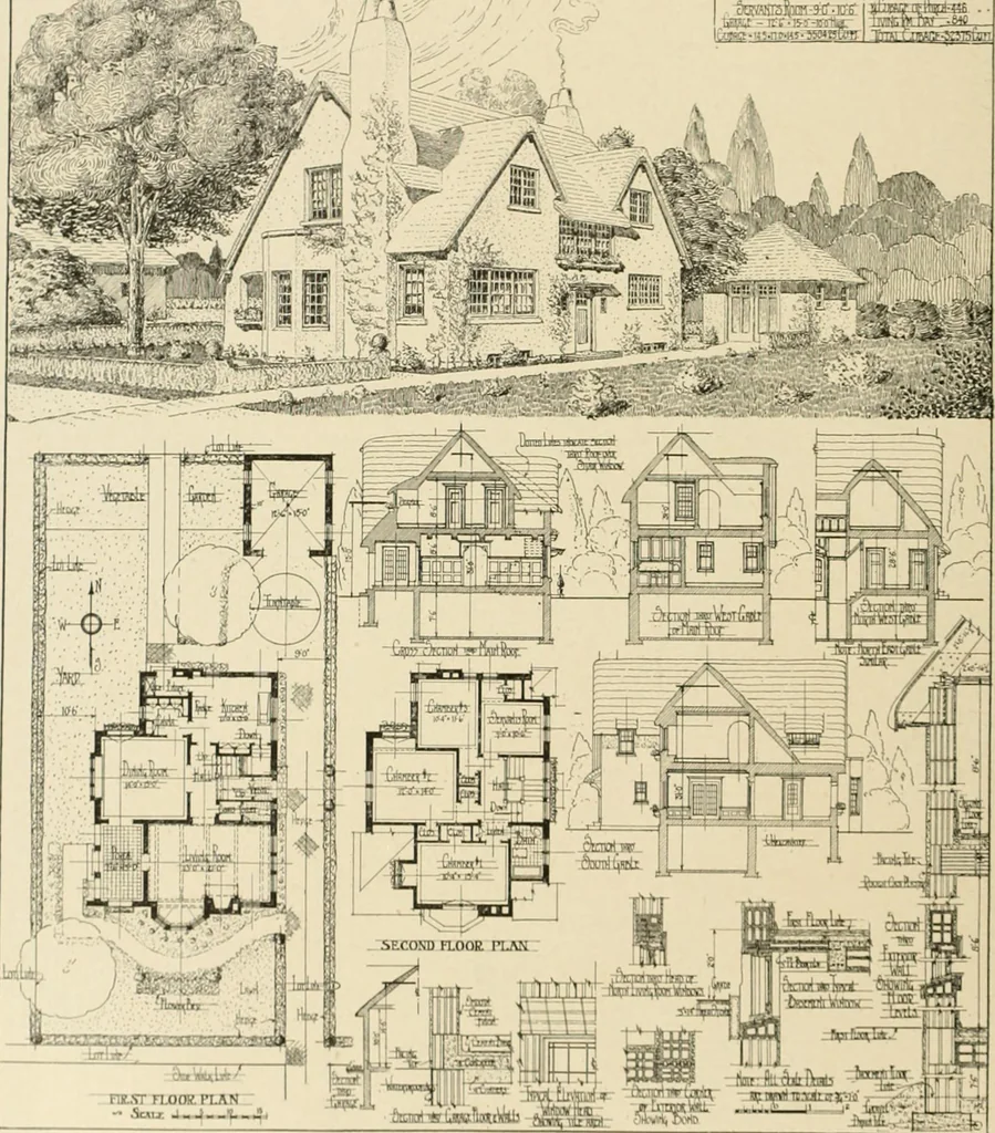 An illustration from The Natco suburban house and garage : attractive economical durable fireproof, 1915, leaf 29