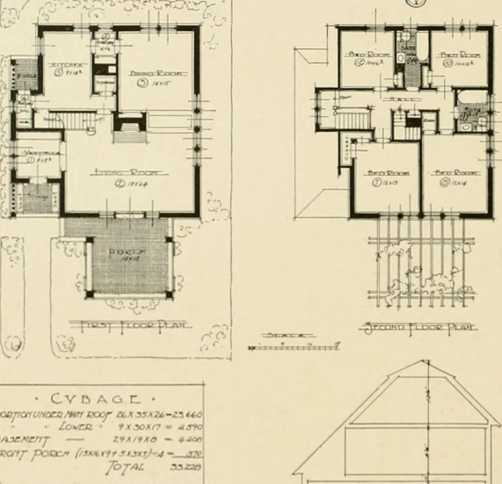 An illustration from The Natco suburban house and garage : attractive economical durable fireproof, 1915, leaf 43
