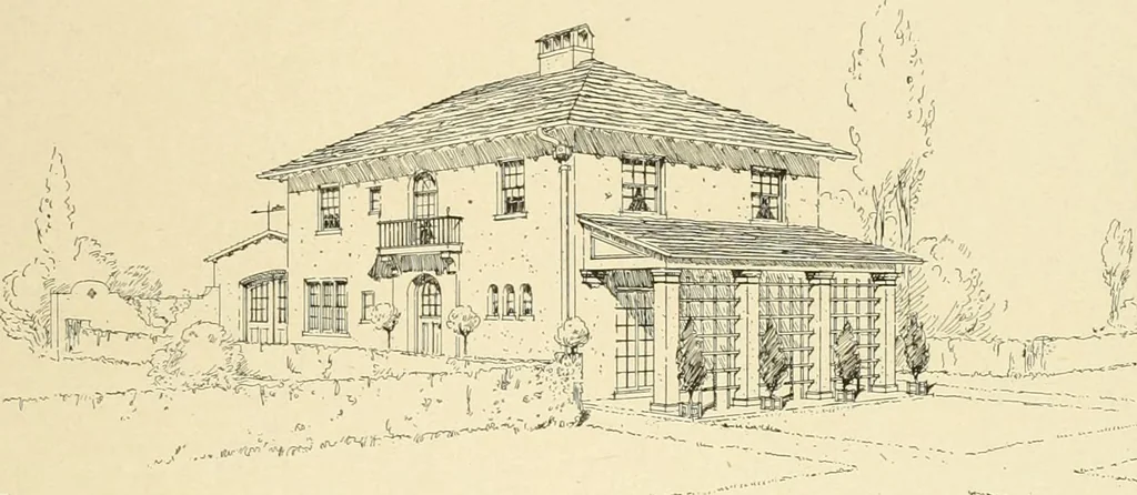 An illustration from The Natco suburban house and garage : attractive economical durable fireproof, 1915, leaf 44