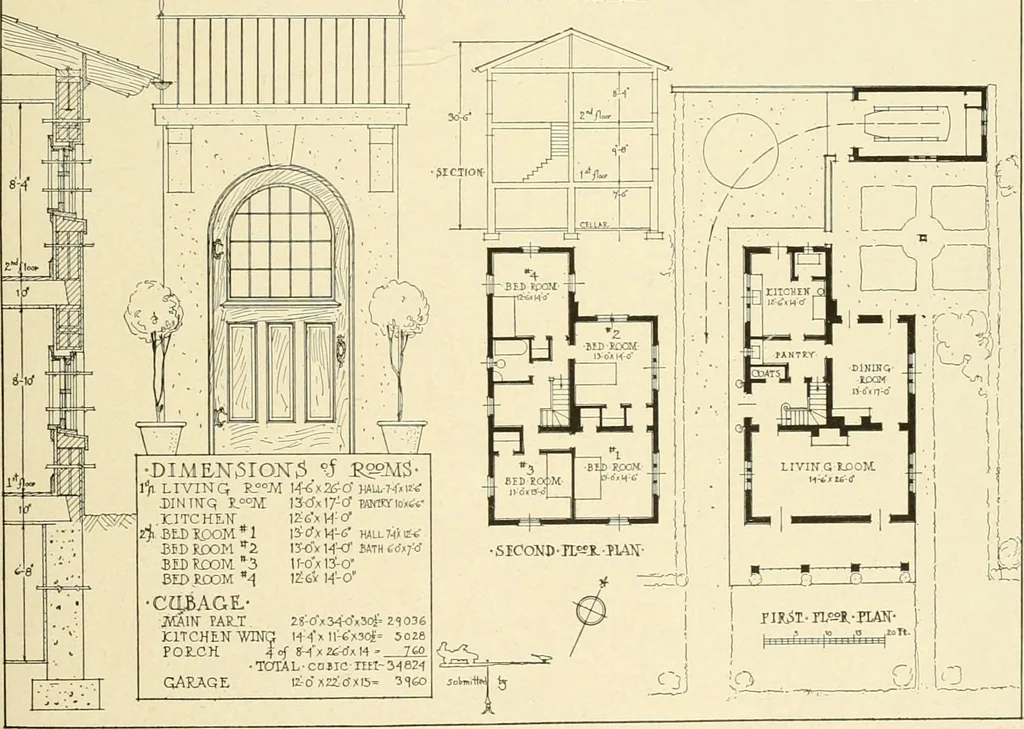 An illustration from The Natco suburban house and garage : attractive economical durable fireproof, 1915, leaf 44