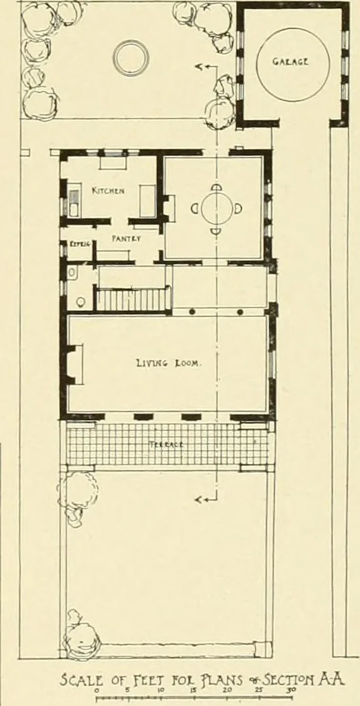 An illustration from The Natco suburban house and garage : attractive economical durable fireproof, 1915, leaf 54