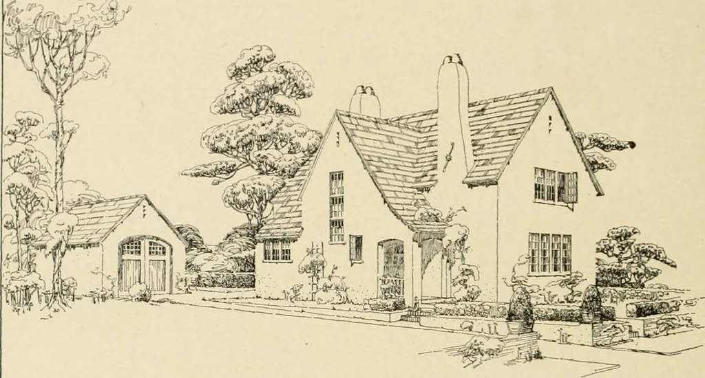 An illustration from The Natco suburban house and garage : attractive economical durable fireproof, 1915, leaf 55