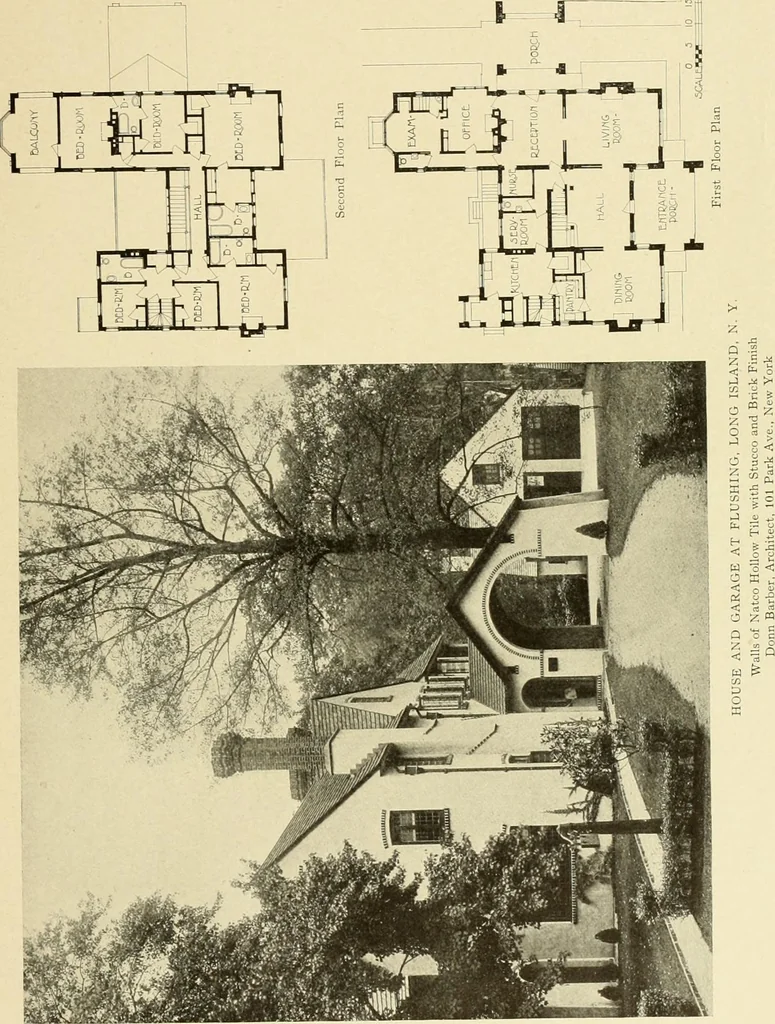 An illustration from The Natco suburban house and garage : attractive economical durable fireproof, 1915, leaf 68
