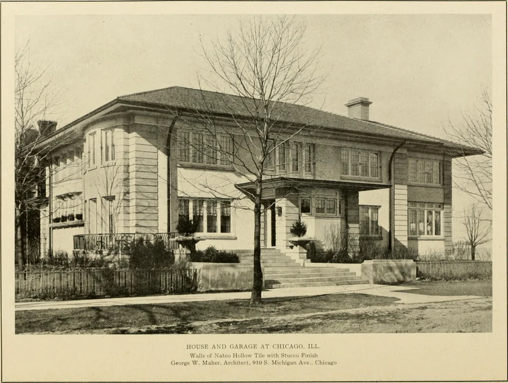 An illustration from The Natco suburban house and garage : attractive economical durable fireproof, 1915, leaf 69