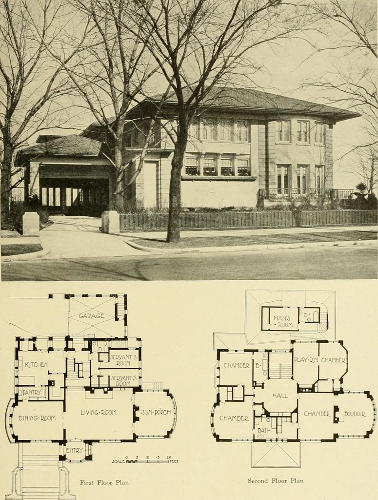 An illustration from The Natco suburban house and garage : attractive economical durable fireproof, 1915, leaf 70