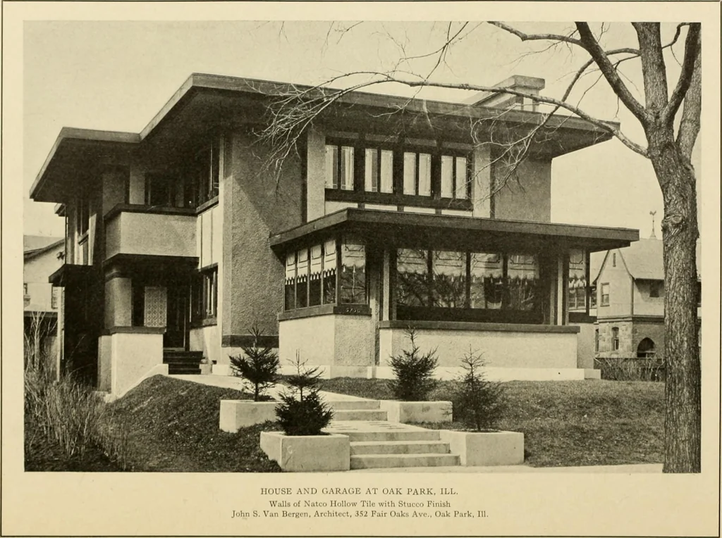 An illustration from The Natco suburban house and garage : attractive economical durable fireproof, 1915, leaf 71