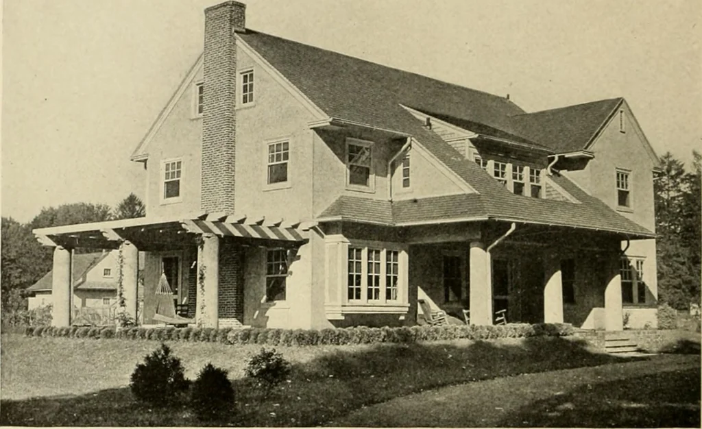 An illustration from The Natco suburban house and garage : attractive economical durable fireproof, 1915, leaf 73