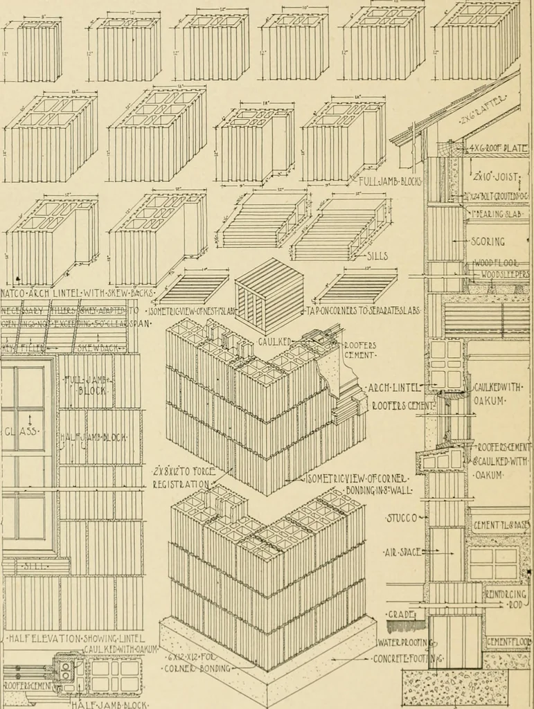 An illustration from The Natco suburban house and garage : attractive economical durable fireproof, 1915, leaf 81