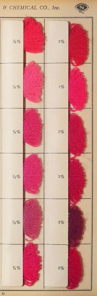 An illustration from National acid dyes on wool / manufactured by National Aniline & Chemical Co., Inc., 1917, leaf 22