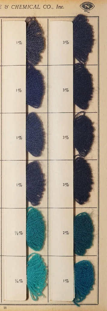 An illustration from National acid dyes on wool / manufactured by National Aniline & Chemical Co., Inc., 1917, leaf 30