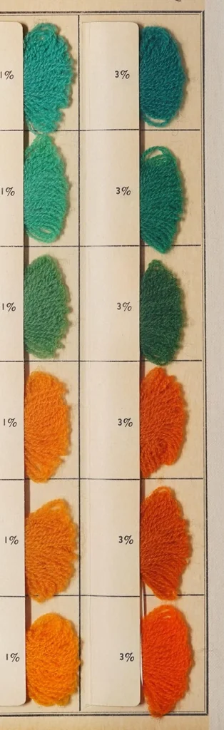 An illustration from National acid dyes on wool / manufactured by National Aniline & Chemical Co., Inc., 1917, leaf 32
