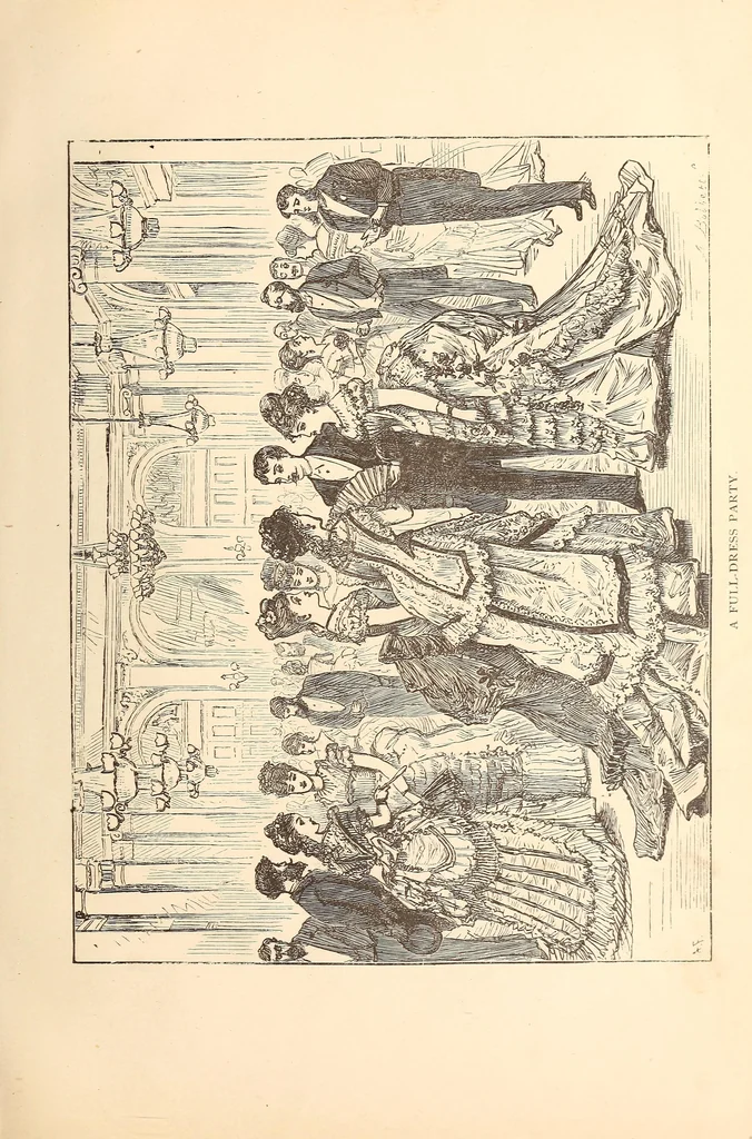 An illustration from The national encyclopædia of business and social forms, embracing the laws of etiquette and good society, 1879, leaf 16