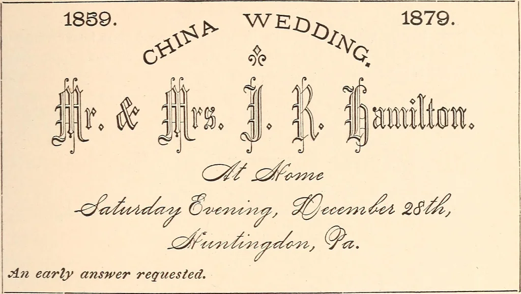 An illustration from The national encyclopædia of business and social forms, embracing the laws of etiquette and good society, 1879, leaf 274