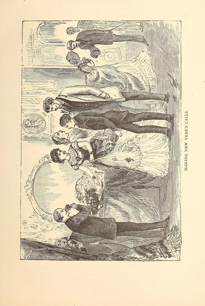An illustration from The national encyclopædia of business and social forms, embracing the laws of etiquette and good society, 1879, leaf 50