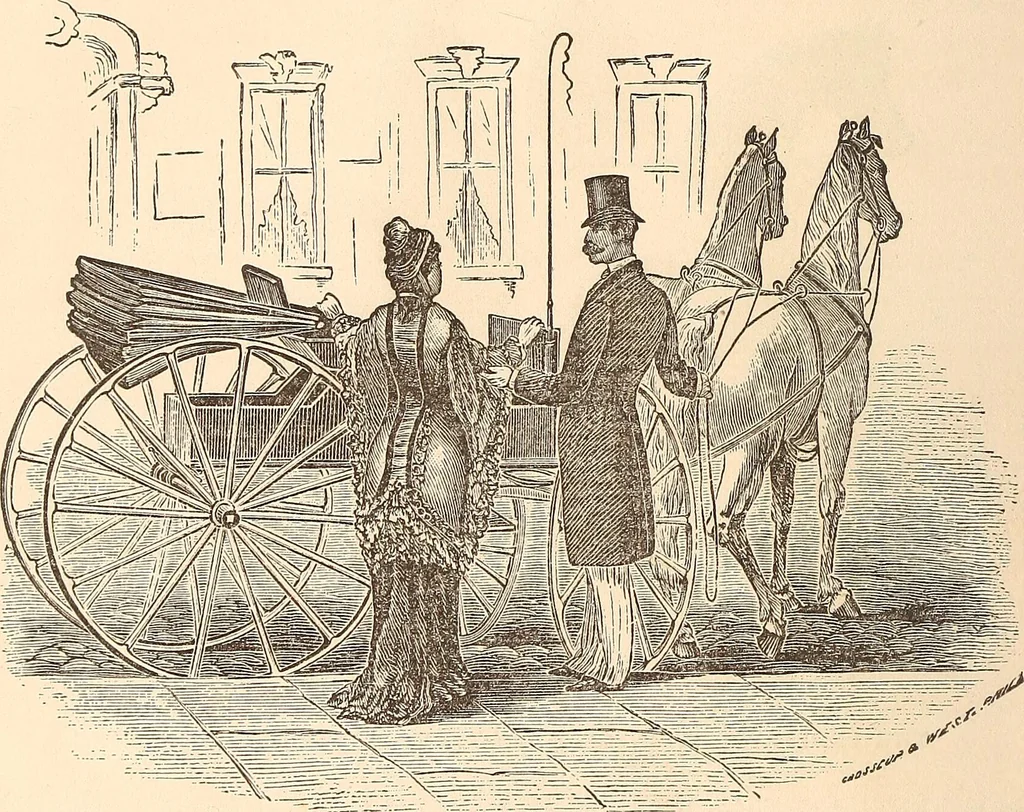 An illustration from The national encyclopædia of business and social forms, embracing the laws of etiquette and good society, 1879, leaf 77