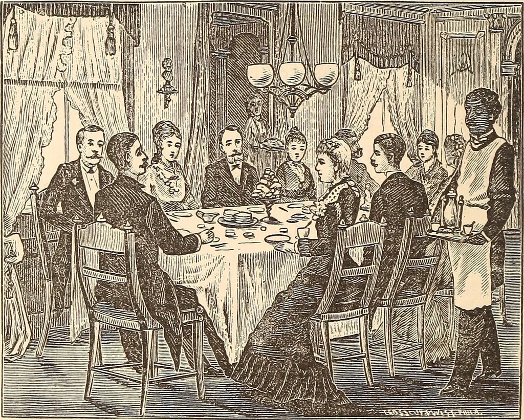 An illustration from The national encyclopædia of business and social forms, embracing the laws of etiquette and good society, 1879, leaf 93