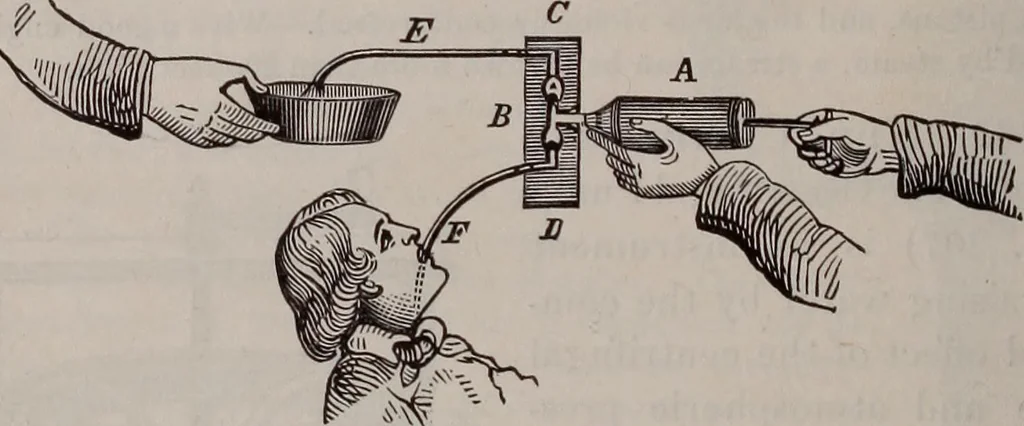 An illustration from A natural philosophy : embracing the most recent discoveries in the various branches of physics, and exhibiting the application of scientific principles in everyday life .., 1899, leaf 195