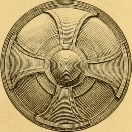 An illustration from Natural wood ornaments : for furniture manufacturers, architects, builders, interior decorators, stair builders, car builders, organ manufacturers, steamboat builders, etc., etc., 1883, leaf 10
