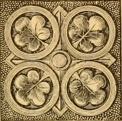 An illustration from Natural wood ornaments : for furniture manufacturers, architects, builders, interior decorators, stair builders, car builders, organ manufacturers, steamboat builders, etc., etc., 1883, leaf 15