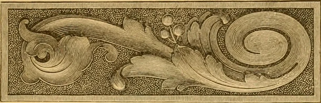 An illustration from Natural wood ornaments : for furniture manufacturers, architects, builders, interior decorators, stair builders, car builders, organ manufacturers, steamboat builders, etc., etc., 1883, leaf 24