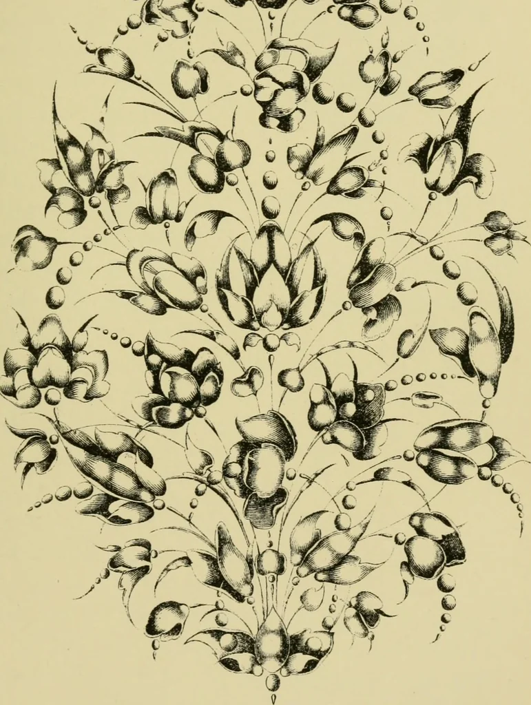 An illustration from Nature in ornament; an enquiry into the natural element in ornamental design & a survey of the ornamental treatment of natural forms, 1902, leaf 118