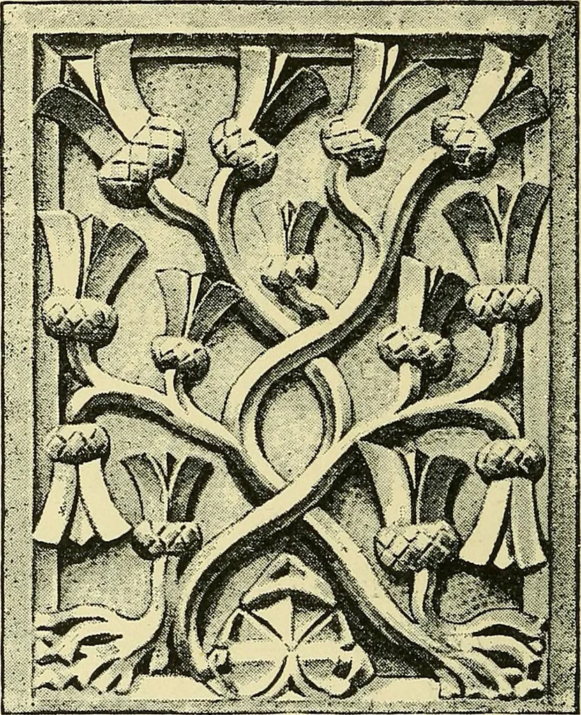 An illustration from Nature in ornament; an enquiry into the natural element in ornamental design & a survey of the ornamental treatment of natural forms, 1902, leaf 129