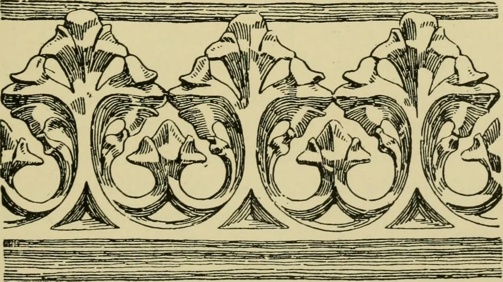 An illustration from Nature in ornament; an enquiry into the natural element in ornamental design & a survey of the ornamental treatment of natural forms, 1902, leaf 148