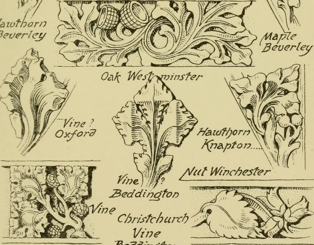 An illustration from Nature in ornament; an enquiry into the natural element in ornamental design & a survey of the ornamental treatment of natural forms, 1902, leaf 150