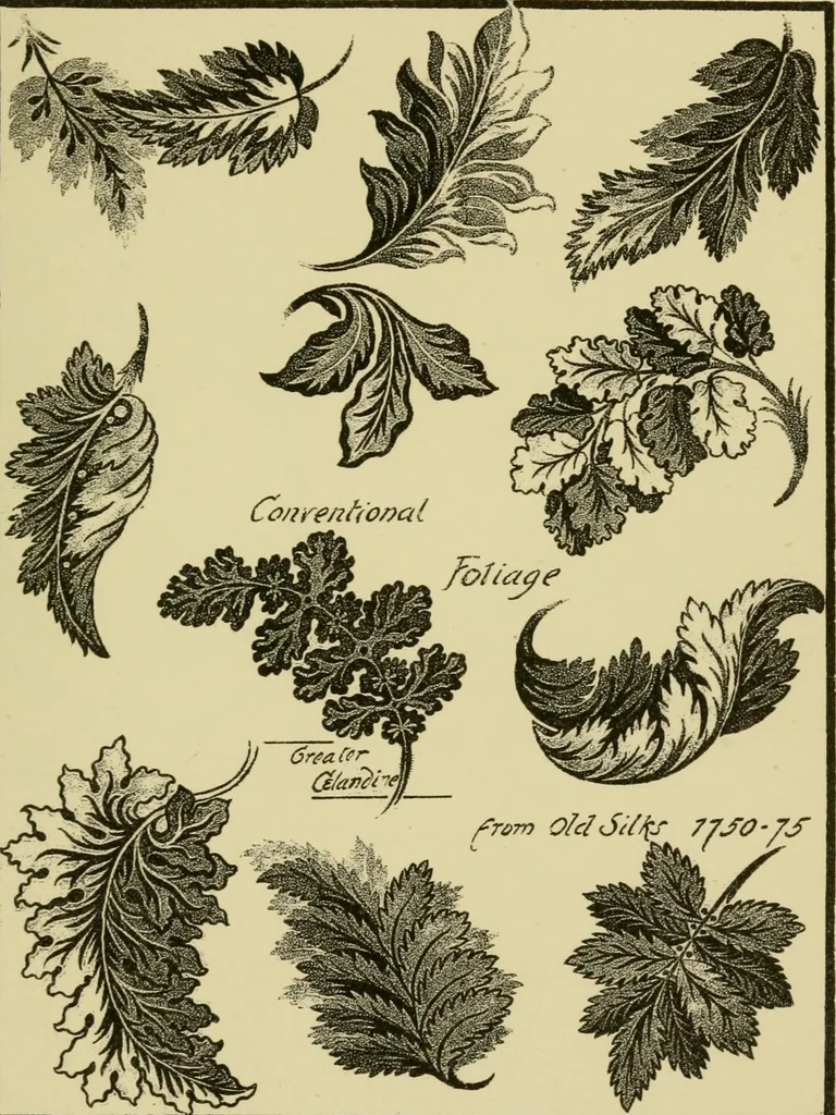 An illustration from Nature in ornament; an enquiry into the natural element in ornamental design & a survey of the ornamental treatment of natural forms, 1902, leaf 166