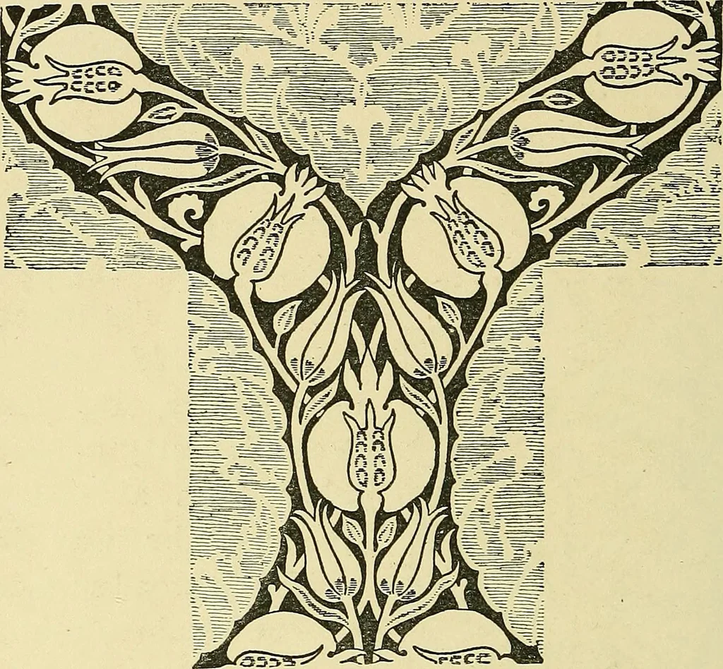An illustration from Nature in ornament; an enquiry into the natural element in ornamental design & a survey of the ornamental treatment of natural forms, 1902, leaf 169