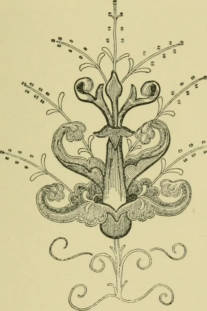 An illustration from Nature in ornament; an enquiry into the natural element in ornamental design & a survey of the ornamental treatment of natural forms, 1902, leaf 180