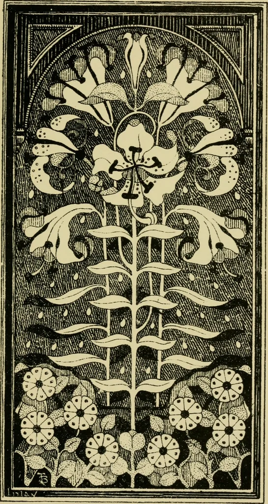 An illustration from Nature in ornament; an enquiry into the natural element in ornamental design & a survey of the ornamental treatment of natural forms, 1902, leaf 202