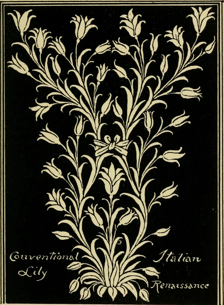 An illustration from Nature in ornament; an enquiry into the natural element in ornamental design & a survey of the ornamental treatment of natural forms, 1902, leaf 206