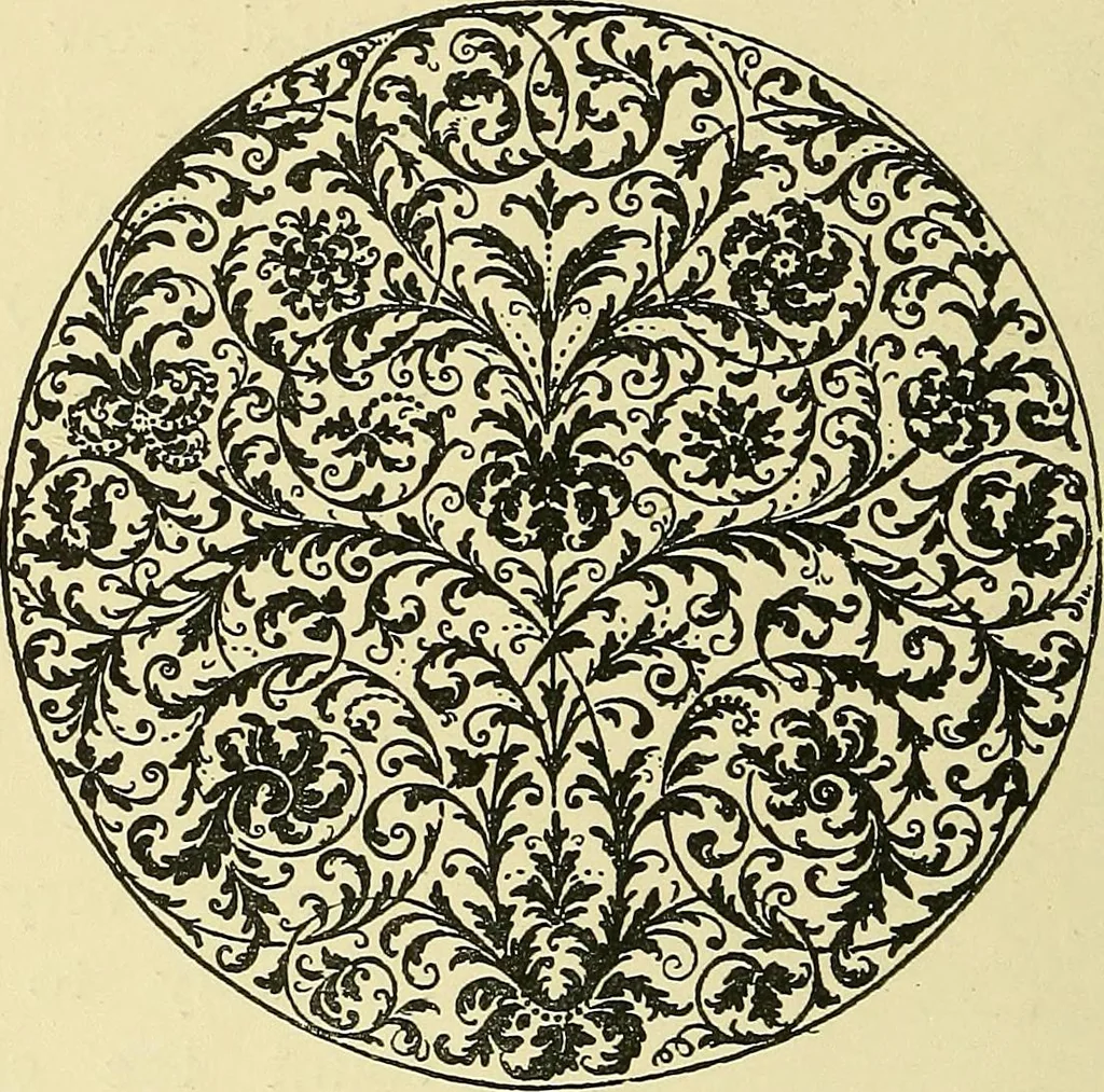 An illustration from Nature in ornament; an enquiry into the natural element in ornamental design & a survey of the ornamental treatment of natural forms, 1902, leaf 217