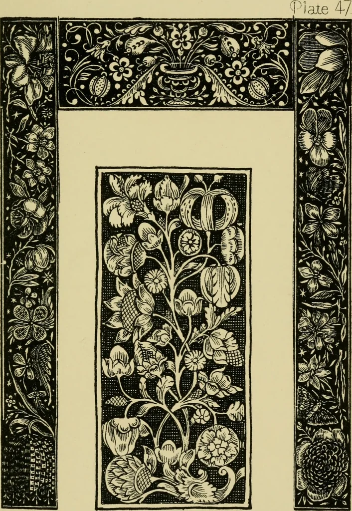An illustration from Nature in ornament; an enquiry into the natural element in ornamental design & a survey of the ornamental treatment of natural forms, 1902, leaf 222