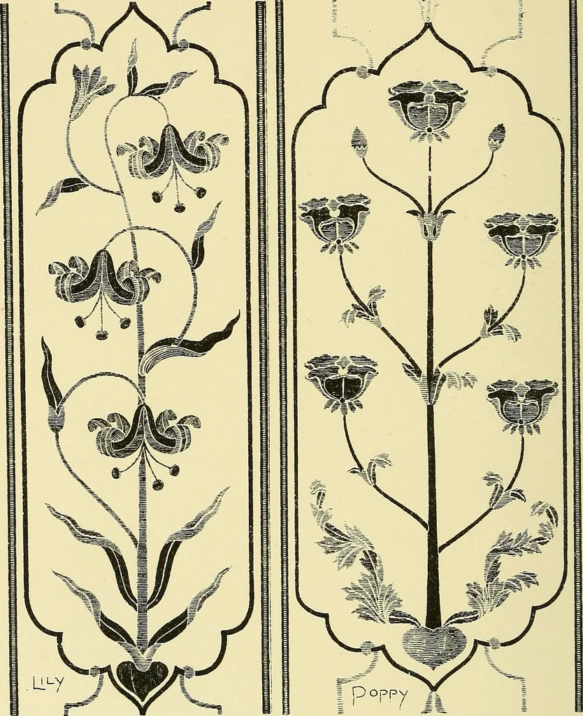 An illustration from Nature in ornament; an enquiry into the natural element in ornamental design & a survey of the ornamental treatment of natural forms, 1902, leaf 291