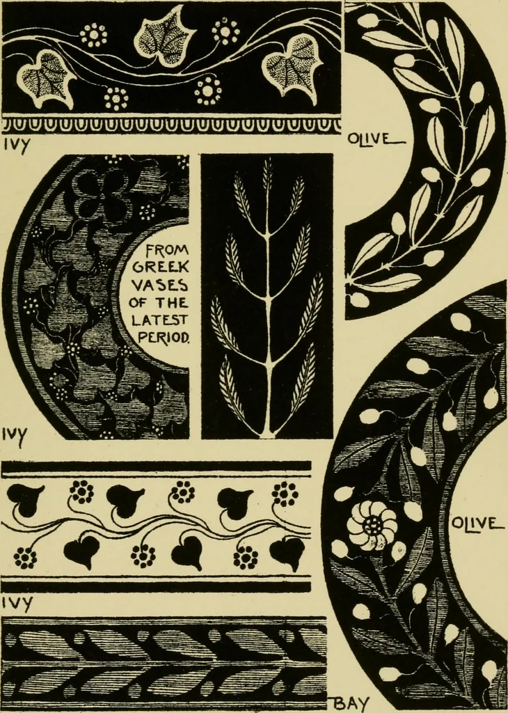 An illustration from Nature in ornament; an enquiry into the natural element in ornamental design & a survey of the ornamental treatment of natural forms, 1902, leaf 346