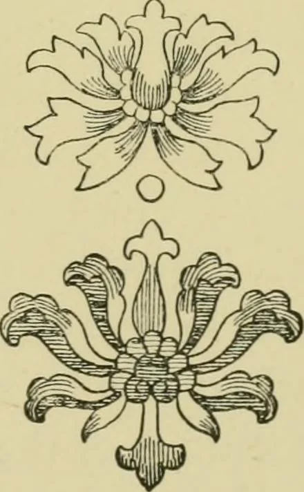 An illustration from Nature in ornament; an enquiry into the natural element in ornamental design & a survey of the ornamental treatment of natural forms, 1902, leaf 348