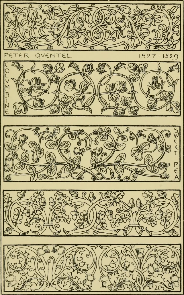 An illustration from Nature in ornament; an enquiry into the natural element in ornamental design & a survey of the ornamental treatment of natural forms, 1902, leaf 354