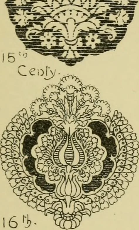 An illustration from Nature in ornament; an enquiry into the natural element in ornamental design & a survey of the ornamental treatment of natural forms, 1902, leaf 358