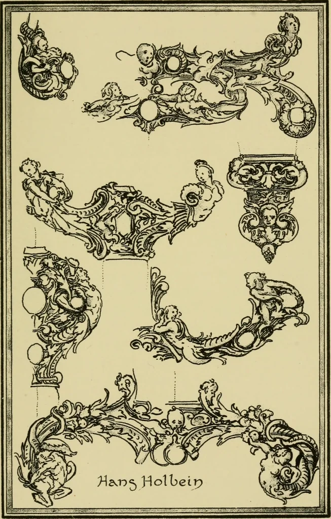 An illustration from Nature in ornament; an enquiry into the natural element in ornamental design & a survey of the ornamental treatment of natural forms, 1902, leaf 436