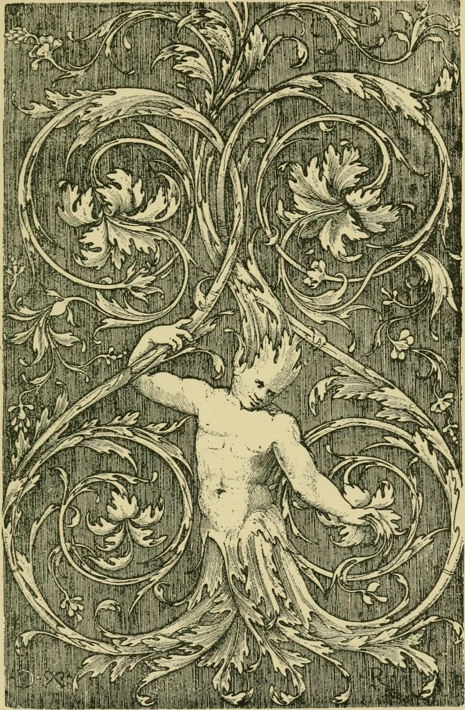 An illustration from Nature in ornament; an enquiry into the natural element in ornamental design & a survey of the ornamental treatment of natural forms, 1902, leaf 444