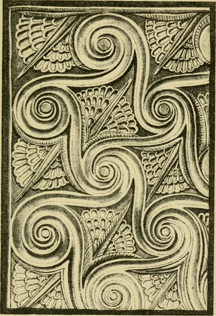 An illustration from Nature in ornament; an enquiry into the natural element in ornamental design & a survey of the ornamental treatment of natural forms, 1902, leaf 464