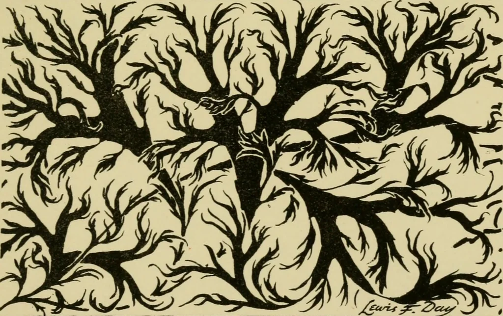 An illustration from Nature in ornament; an enquiry into the natural element in ornamental design & a survey of the ornamental treatment of natural forms, 1902, leaf 470