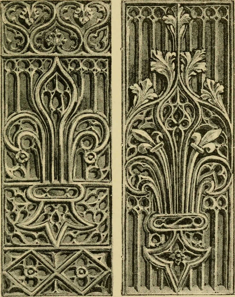 An illustration from Nature in ornament; an enquiry into the natural element in ornamental design & a survey of the ornamental treatment of natural forms, 1902, leaf 510