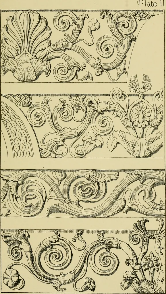 An illustration from Nature in ornament; an enquiry into the natural element in ornamental design & a survey of the ornamental treatment of natural forms, 1902, leaf 82